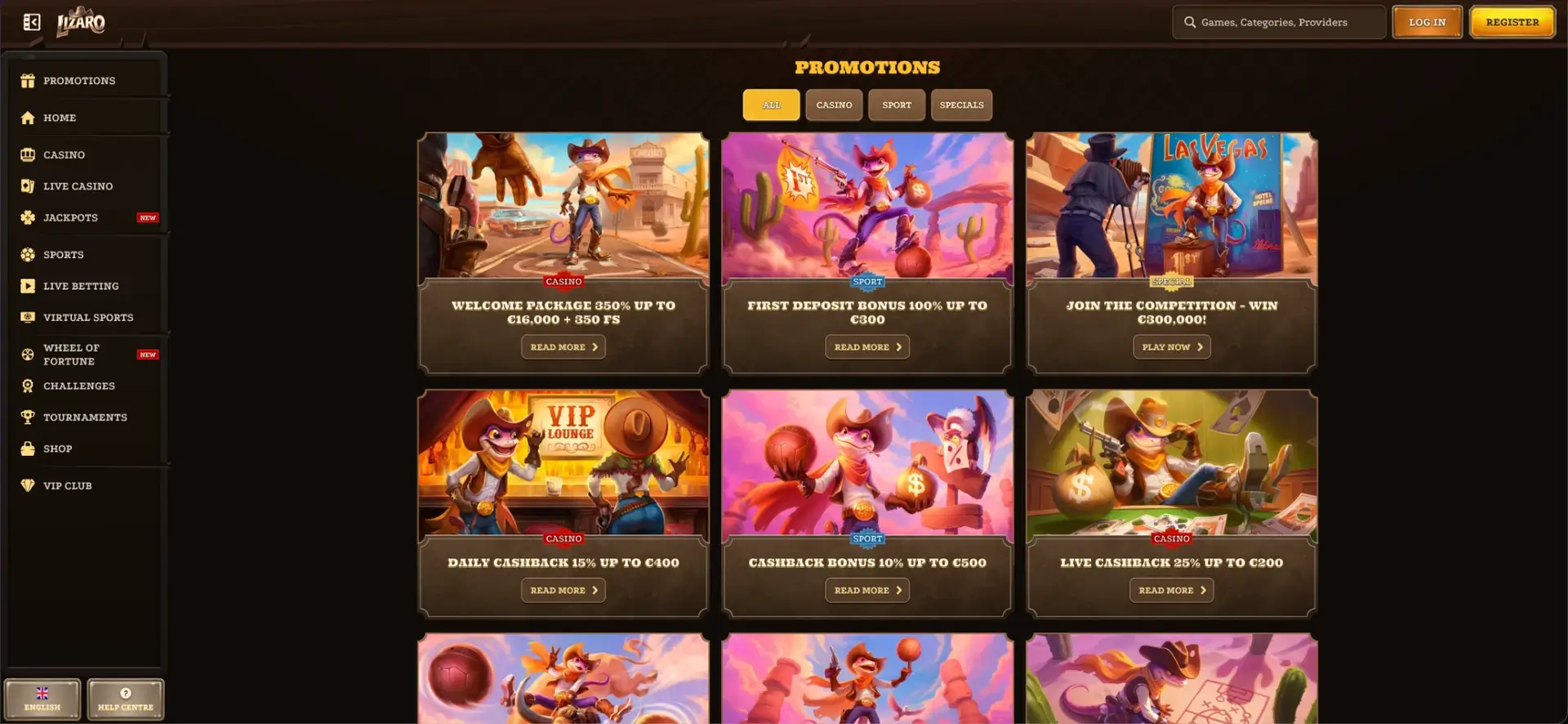 Vue d'ensemble des promotions Lizaro